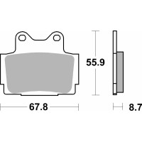 Pastilhas travão YAMAHA FZ / FZR / FZS / FZX / R1 / RD / RZ / RZR / SDR / SRX / TDR / TZR / XJ / 570LS - SBS